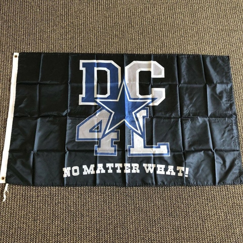 DC4L Dallas Cowboys 4 Life Flag Banner New 3x5 Ft Mancave Tailgate Gameday